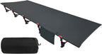 Portable Camping Cot Sleeping Cot Ultralight Backpacking Cot Bed for Outdoor Hiking Travel Beach Mountaineering (Black)