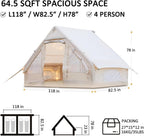 4-6 Person Waterproof Inflatable Camping Tent