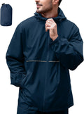 Men's Raincoat, Waterproof Hooded, Lightweight Raincoat, Golf, Hiking, Camping, Cycling