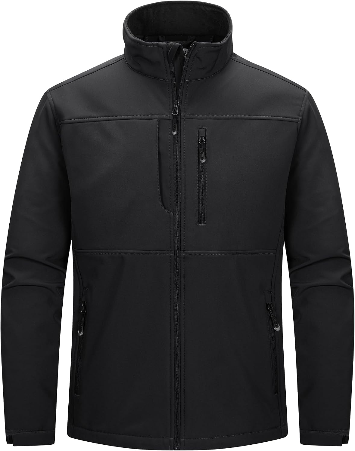 Men's Lightweight Softshell Jacket, Warm Fleece Lined, Windproof and Waterproof Softshell, Outdoor Hiking