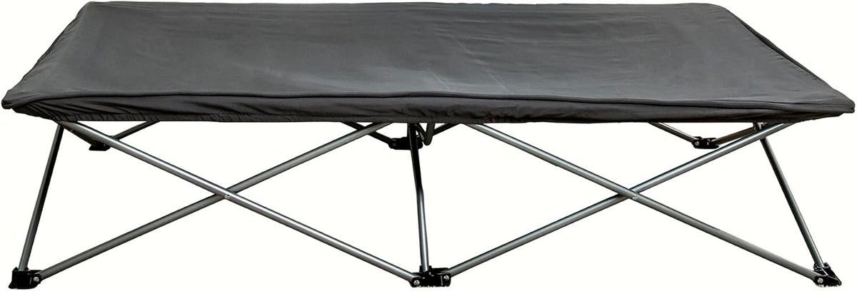 Extra Long Portable Bed, Includes Fitted Sheet, Gray 54x28x12 Inch (Pack of 1)