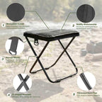 12-Inch Black Pocket Chair with Pockets