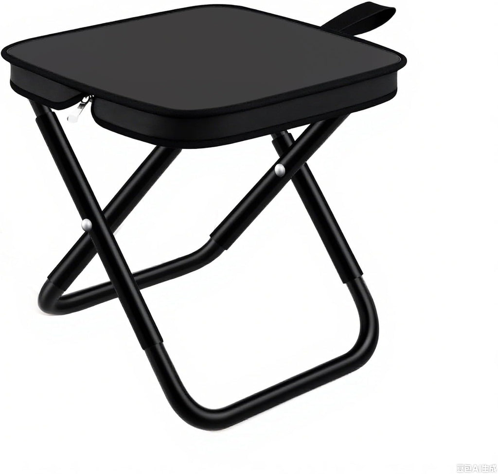 2-Pack Black Large Folding Camping Stools