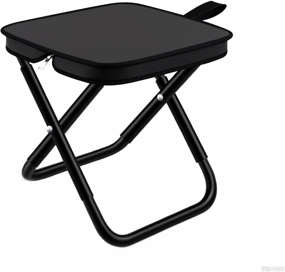 2-Pack Black Large Folding Camping Stools