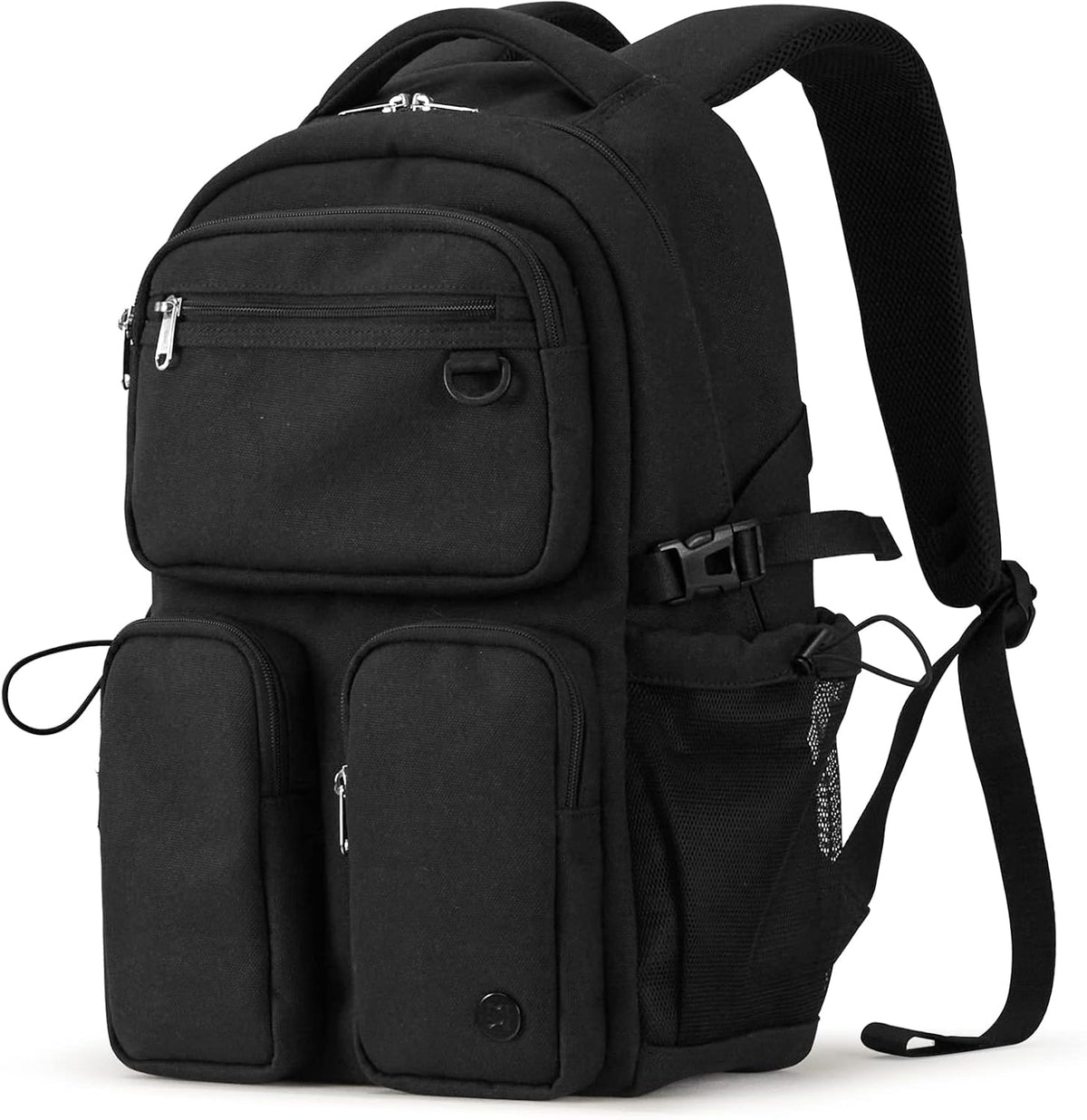 Travel Laptop Backpack, Lightweight Durable School Bookbag Men Woman 15.6" Computer Bag, Water Resistant Outdoor Hiking Backpacks With Multifunction Pockets, 17 Inch, Black