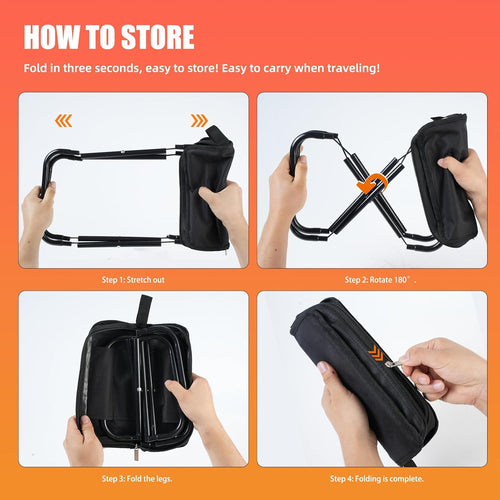 12-Inch Portable Folding Stool with Bag