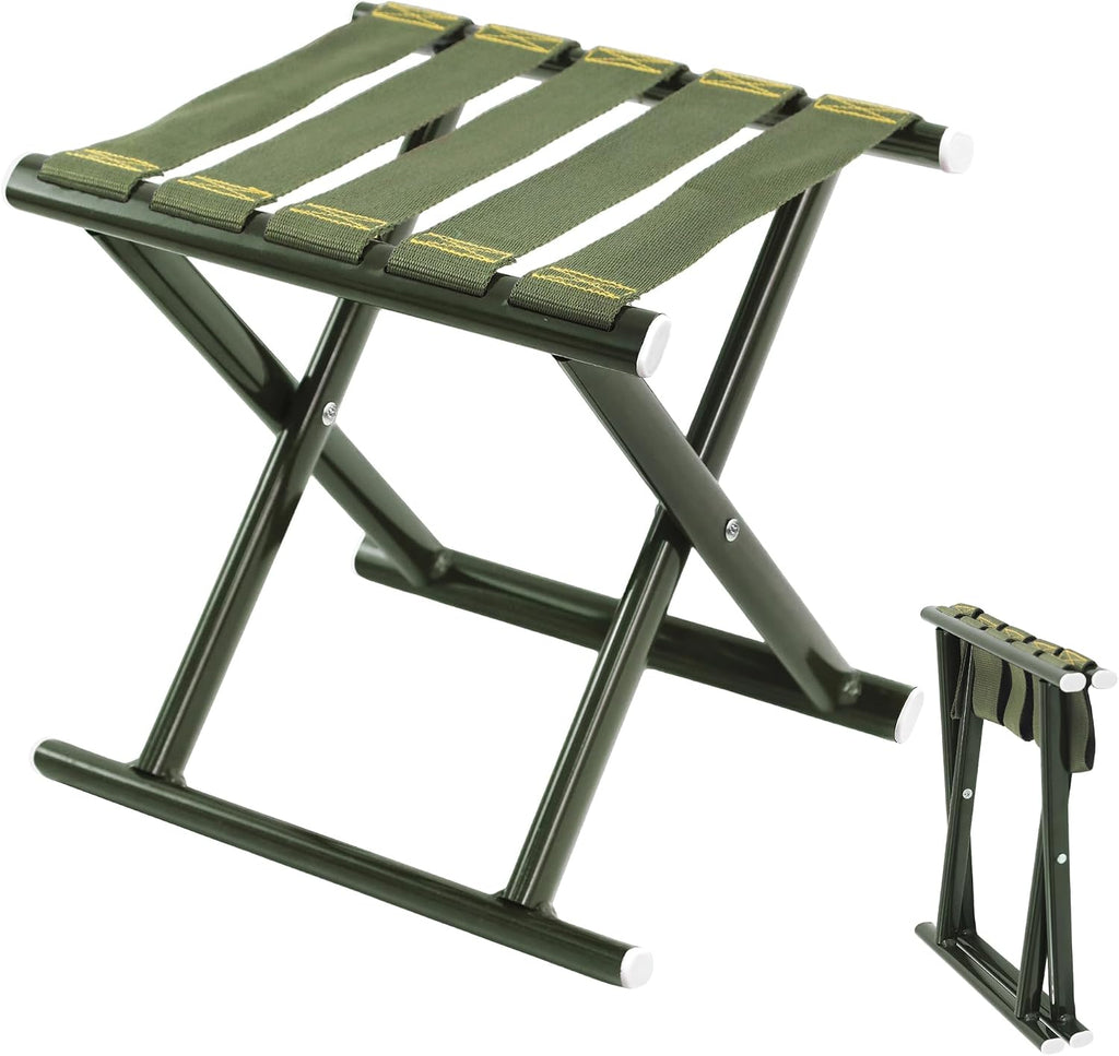 Military Green Heavy Duty Steel Folding Stool