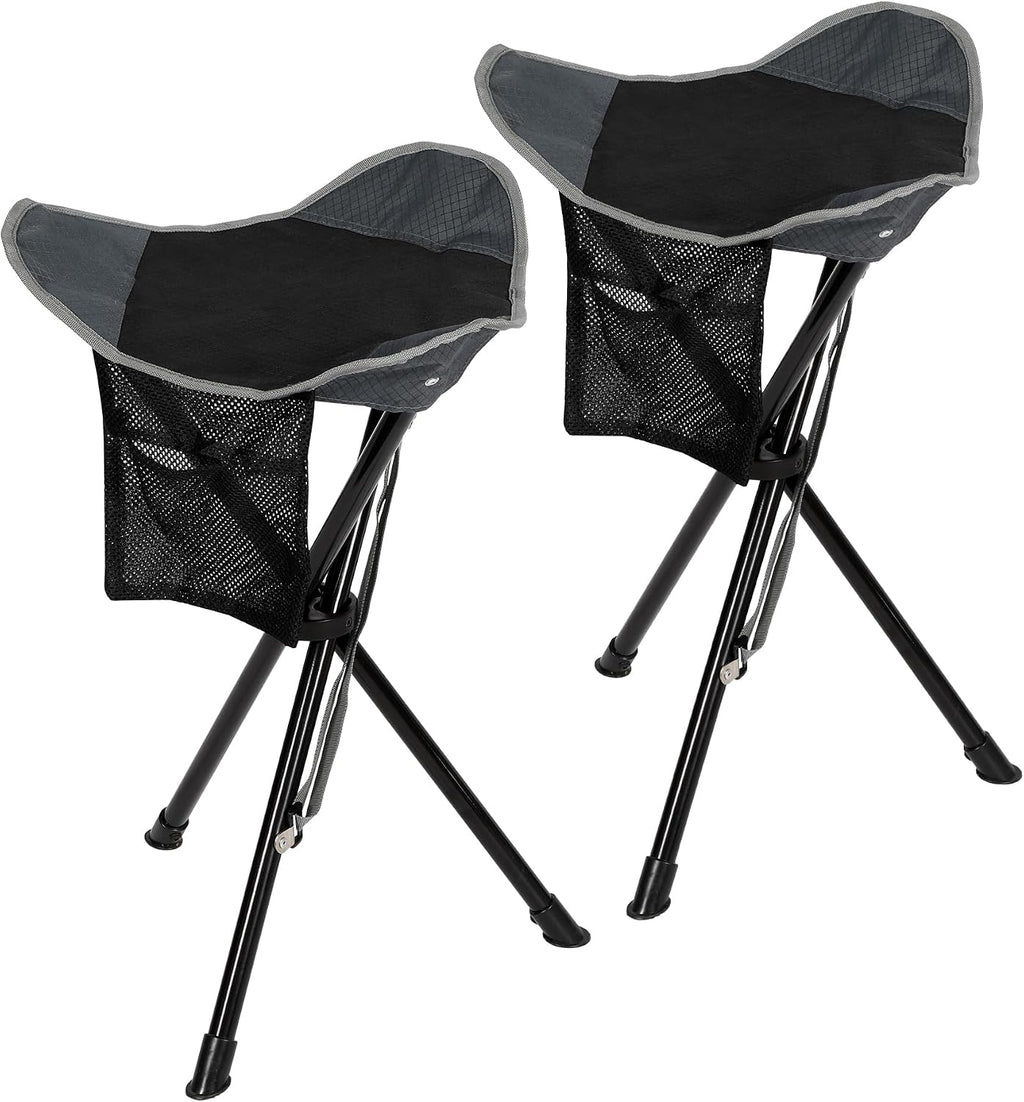 2-Pack Black Tall Tripod Stools