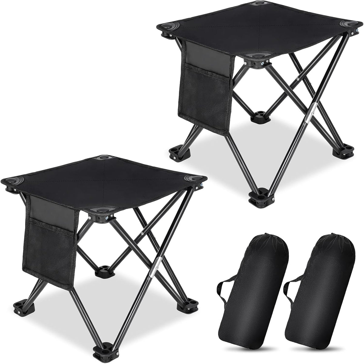 2-Pack Folding Camping Stool with Bag