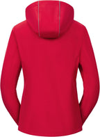 Women Softshell Jacket Lightweight Fleece Lined Rain Jacket Waterproof Warm Windbreaker Coat With Removable Hood
