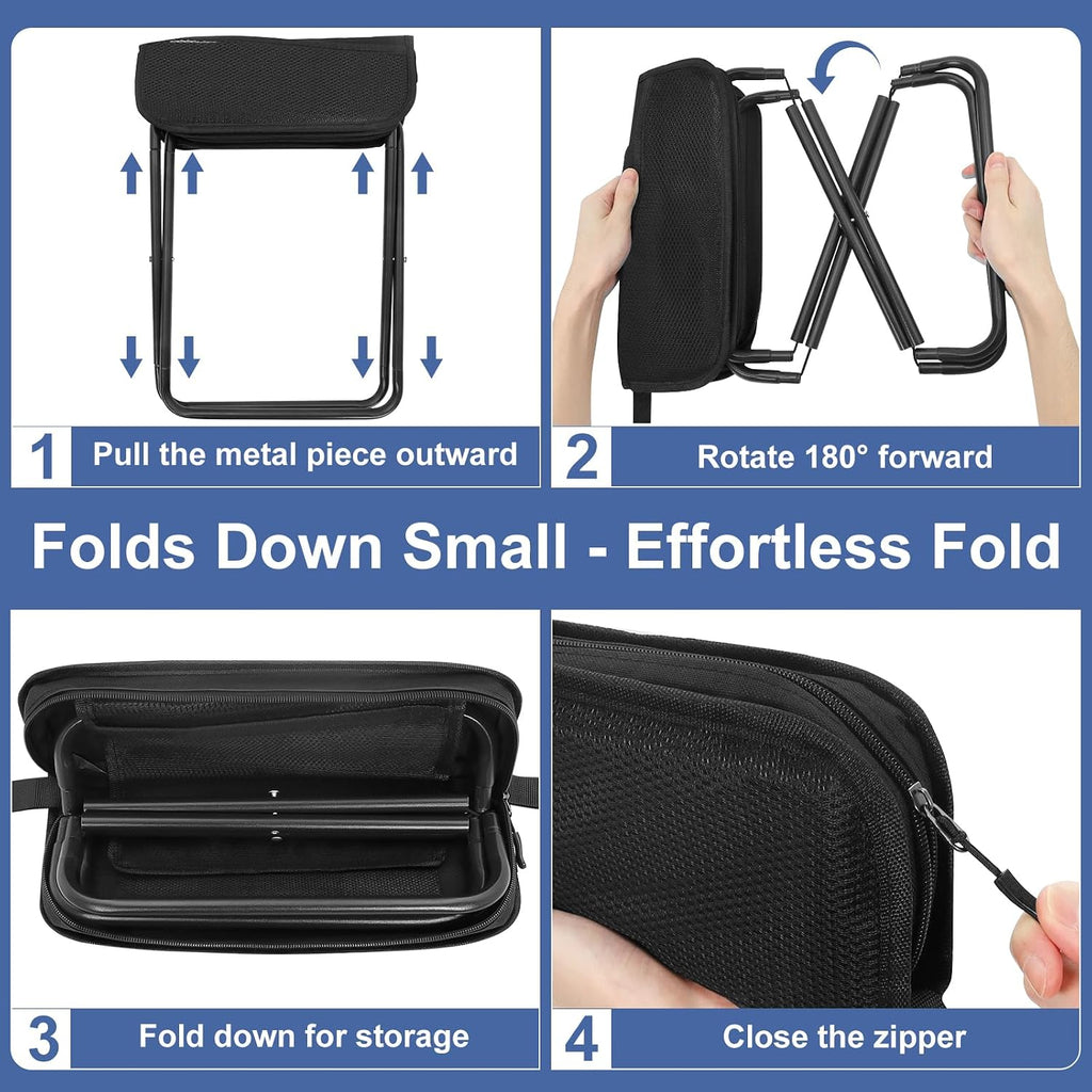 Lightweight Camp Stool with Side Pocket