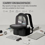 Travel Laptop Backpack, Lightweight Durable School Bookbag Men Woman 15.6" Computer Bag, Water Resistant Outdoor Hiking Backpacks With Multifunction Pockets, 17 Inch, Black