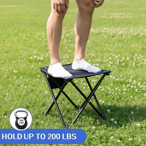 2-Pack Black Lightweight Folding Camping Stool
