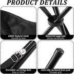 2-Piece Black Portable Tripod Stool Set