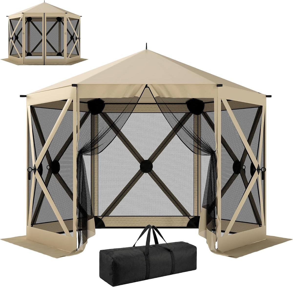 10x11ft Pop Up Screen Gazebo Tent