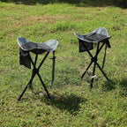 2-Pack Black Tall Tripod Stools