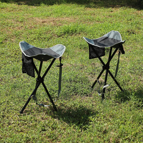2-Pack Black Tall Tripod Stools