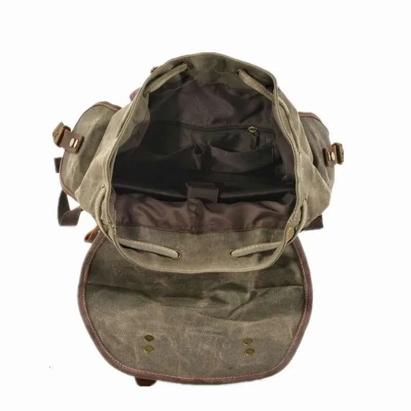 Vintage Canvas s For Men Laptop Daypacks Waterproof Rucksacks Large Waxed Mountaineering Travel Pack Vintage